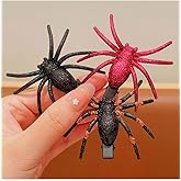Halloween spider hair clips,glitter spider hairpins barrettes for women girls cosplay costume dress up party decoration accessories