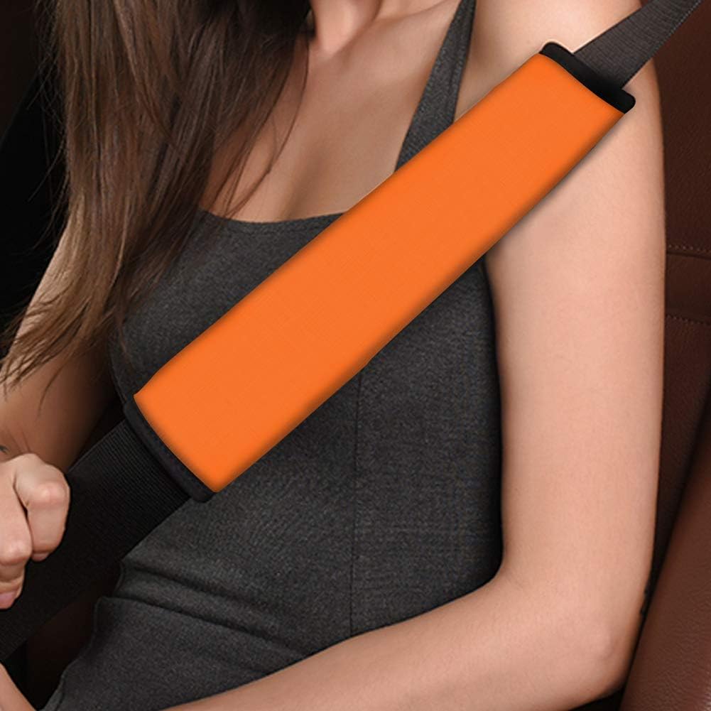 Amzbeauty Solid Color Car Seat Belt Covers (Orange