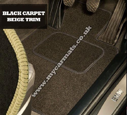 Toyota Yaris (2011 onwards) Black Car Mats + Beige Trim