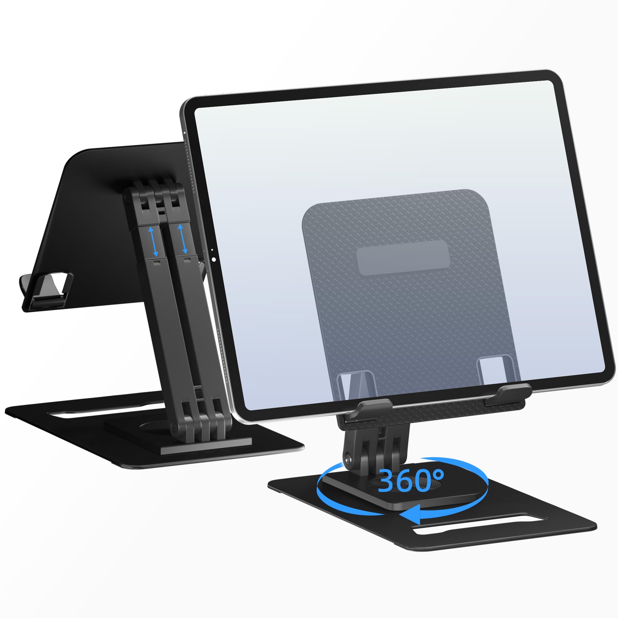 Photo 1 of Ingnok Tablet Stand for iPad & Portable Monitor Stand, 360° Rotatable,Adjustable Foldable Holder for Tablets 4-15.9", Phones, Kindle, Switch | Home Office Travel Accessories