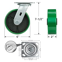 HANDSAMMU 6 Inch Caster Wheels, Heavy Duty Casters