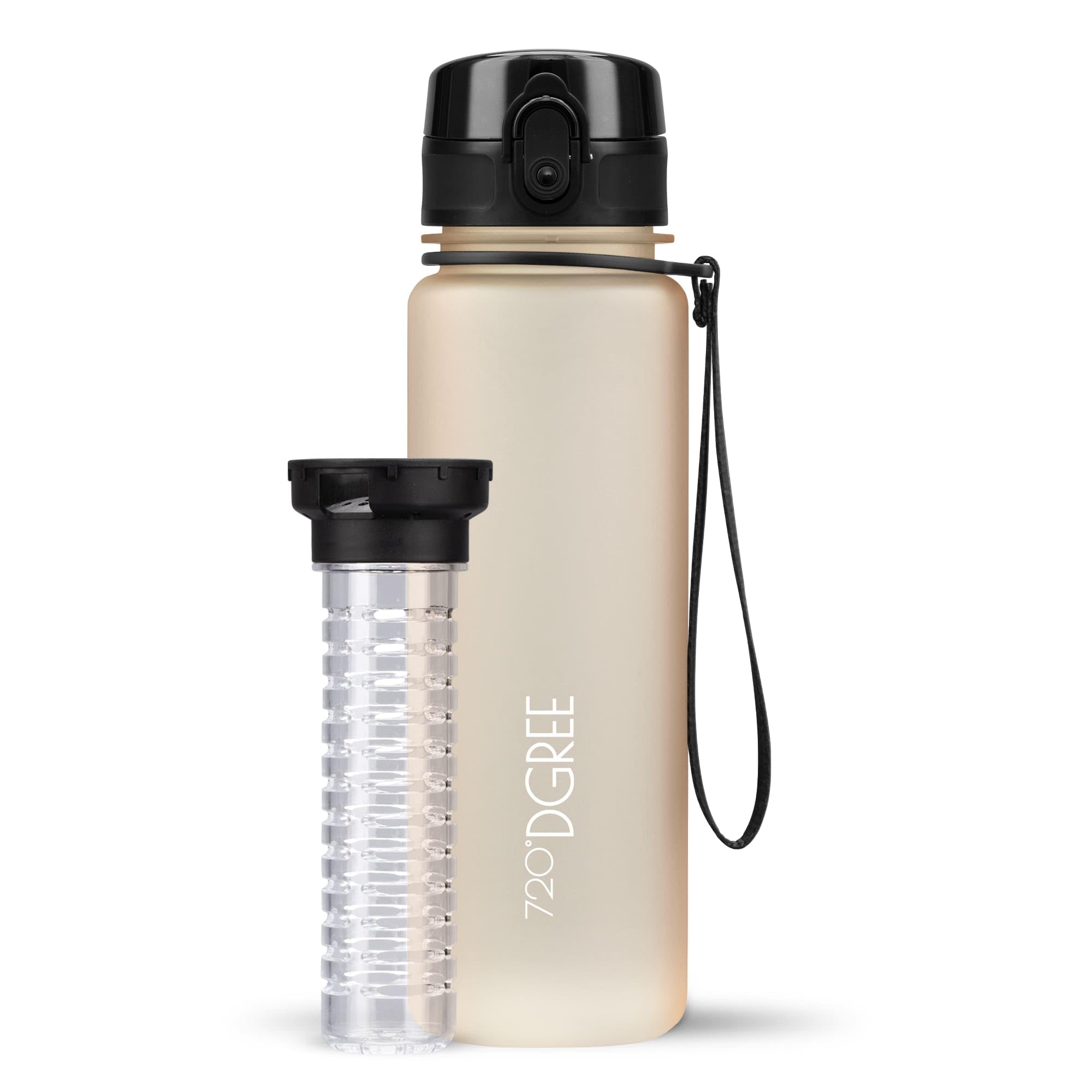 720°DGREE Kids, Sports Water Bottle “uberBottle“ - 500 ml softTouch +Fruit-Infuser - BPA-Free Tritan, Leakproof, Reusable Drinking Bottle - Waterbottle for Children, School, Gym, Fitness, Running