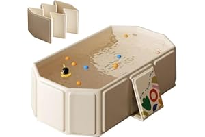 DUSHARKFUN Collapsible Baby Bathtub, Portable & Foldable Bathtub for Newborns to Toddlers, Easy to Store, Lightweight for Home & Travel, SpaceSaver Baby Tubs for Kids