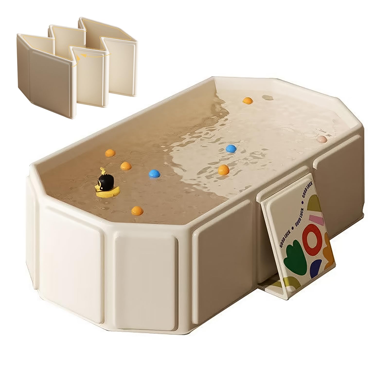 Photo 1 of DUSHARKFUN Collapsible Baby Bathtub, Portable & Foldable Bathtub for Newborns to Toddlers, Easy to Store, Lightweight for Home & Travel, SpaceSaver Baby Tubs for Kids