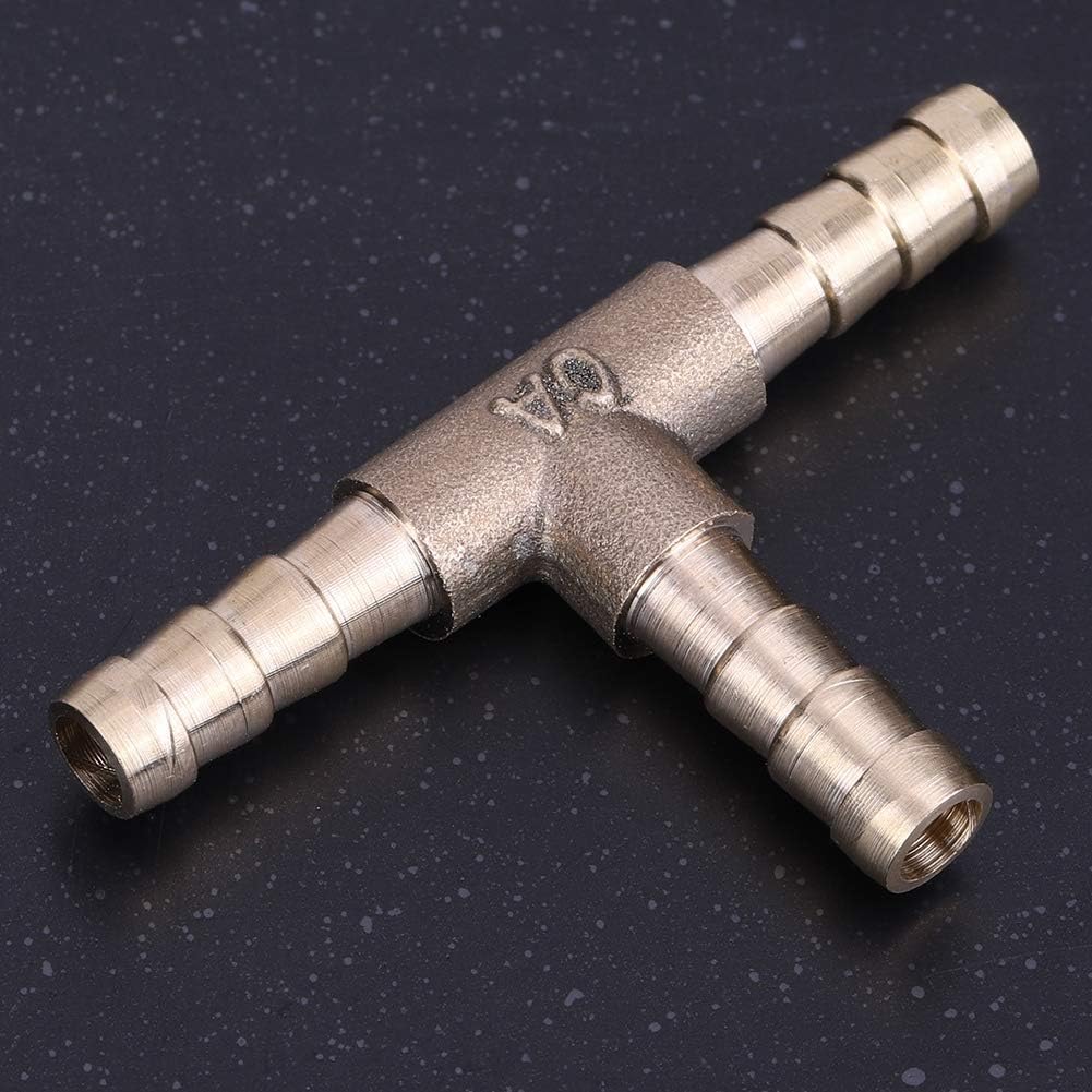 3 Way Hose Connector, Versatile 3-Way T-Piece Brass Hose Adapter for Fuel Air, Water, Gas, Oil (6mm Diameter) - Image 5