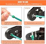 Aongray Ferrule Crimper Plier 0.25-10mm² Self-Adjusting Ratchet Tool view 6