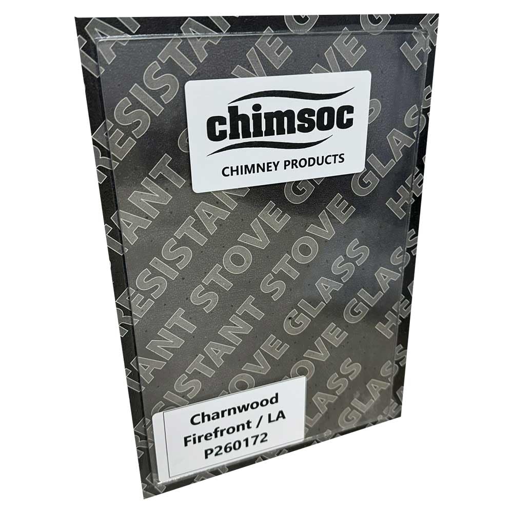 Chimsoc Replacement Stove Glass - Charnwood Firefront/LA (260mm x 172mm Rectangular)