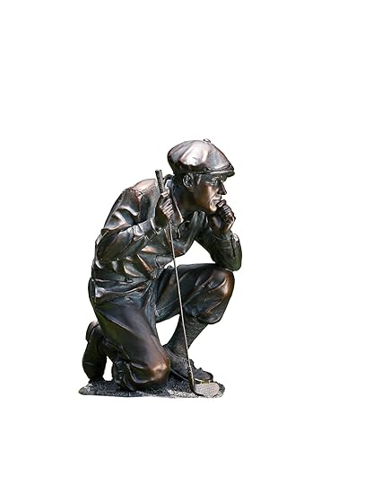Accents & Occasions Kneeling Golfer Figure, 14-Inch Tall