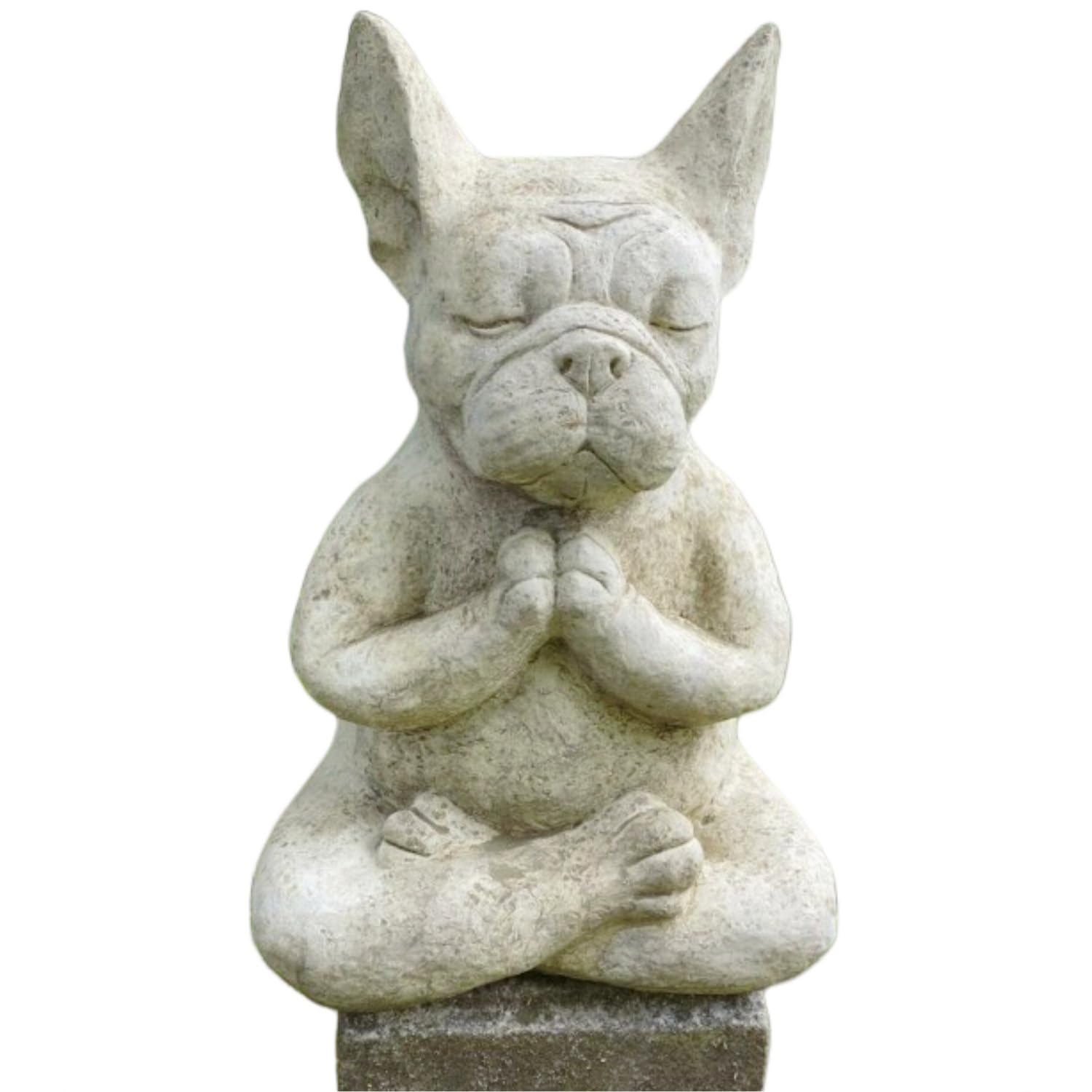JTZXJJX Meditating Dog Statue Buddha - Dog Statue Zen Yoga Relaxed Pose Buddha Meditation Figurine for Flower Beds Indoor Outdoor Lawn Garden Decor Sculpture Home Furnishings