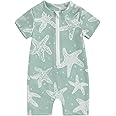 Xiaodriceee Toddler Baby Boy Swimsuit One-Piece Zipper Starfish Tree Print Bodysuit Sunsuit Swimwear Bathing Suit