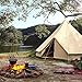 PlayDo 4-Season Waterproof Cotton Canvas Bell Tent Wall Yurt Tent with Stove Hole for Outdoor Camping Hunting Hiking Festival Party