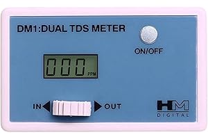 HM Digital DM-1 in-Line Dual TDS Monitor, 0-9990 ppm Range, +/- 2-Percent Readout Accuracy