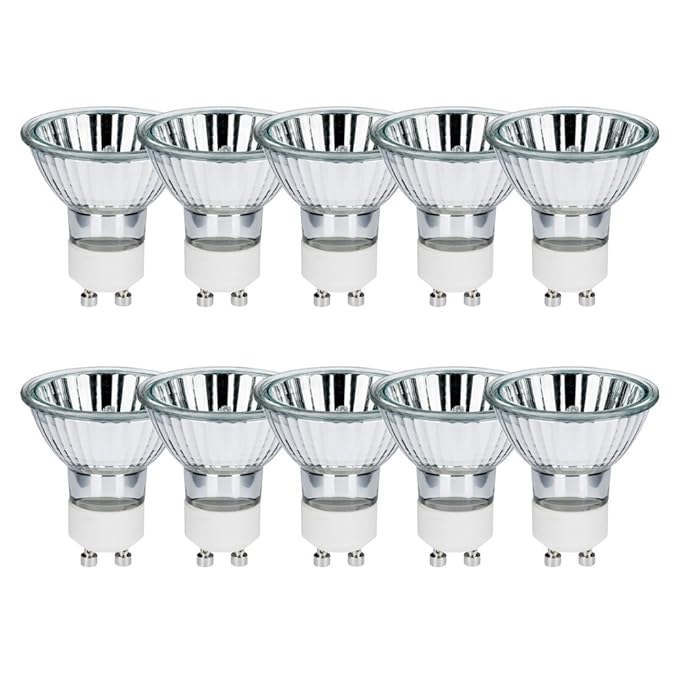 10 x Halogen Reflektor Halogenlampe GU10 50W 230V warmweiß dimmbar 35° flood 50 Watt