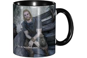 You're Finally Awake Coffee Mug 11oz Ceramic Tea Cup With Handle Funny Porcelain Mugs Gifts