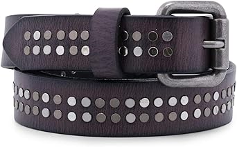 grey leather belt womens