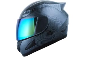 1Storm Motorcycle Bike Full Face Helmet Mechanic Skull: HJDJ11