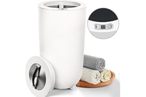 AZOUTDOOR Large Towel Warmer for Bathroom Heated Towel Warmers Bucket,Fits Up to Three 40"X70" Oversized Towels,Auto Shut Timer 15/30/45/60 Minutes（Large | 25L |12.5" Dia. x 25" Tall White