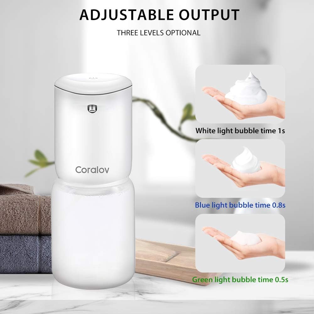 Coralov Automatic Soap Dispenser USB Rechargeable Touchless Foaming