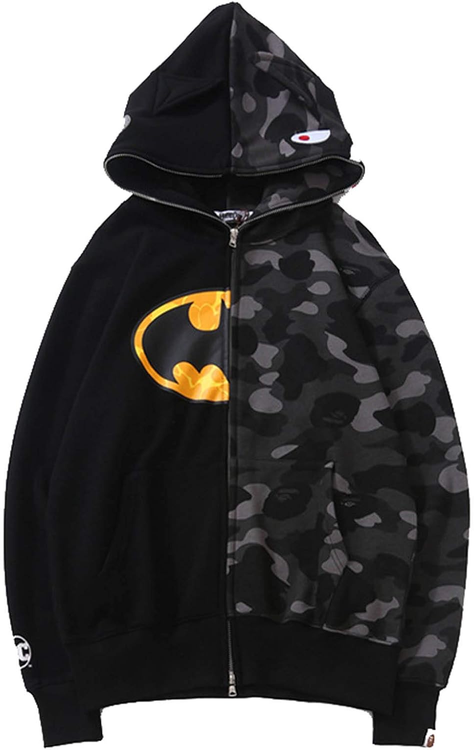 BAPE Camouflage Coat Shark Head Bathing Ape Full Zip Jacket Hoodie Coat Leisure
