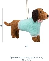 Trimits Dachshund Needle Felting Craft Kit with Roving Wool & Instructions view 3