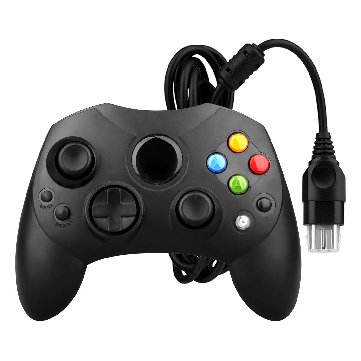 OSTENT Wired Controller Gamepad Joystick S Type 2 A for Microsoft Old Generation Xbox Console Video Games Color Black