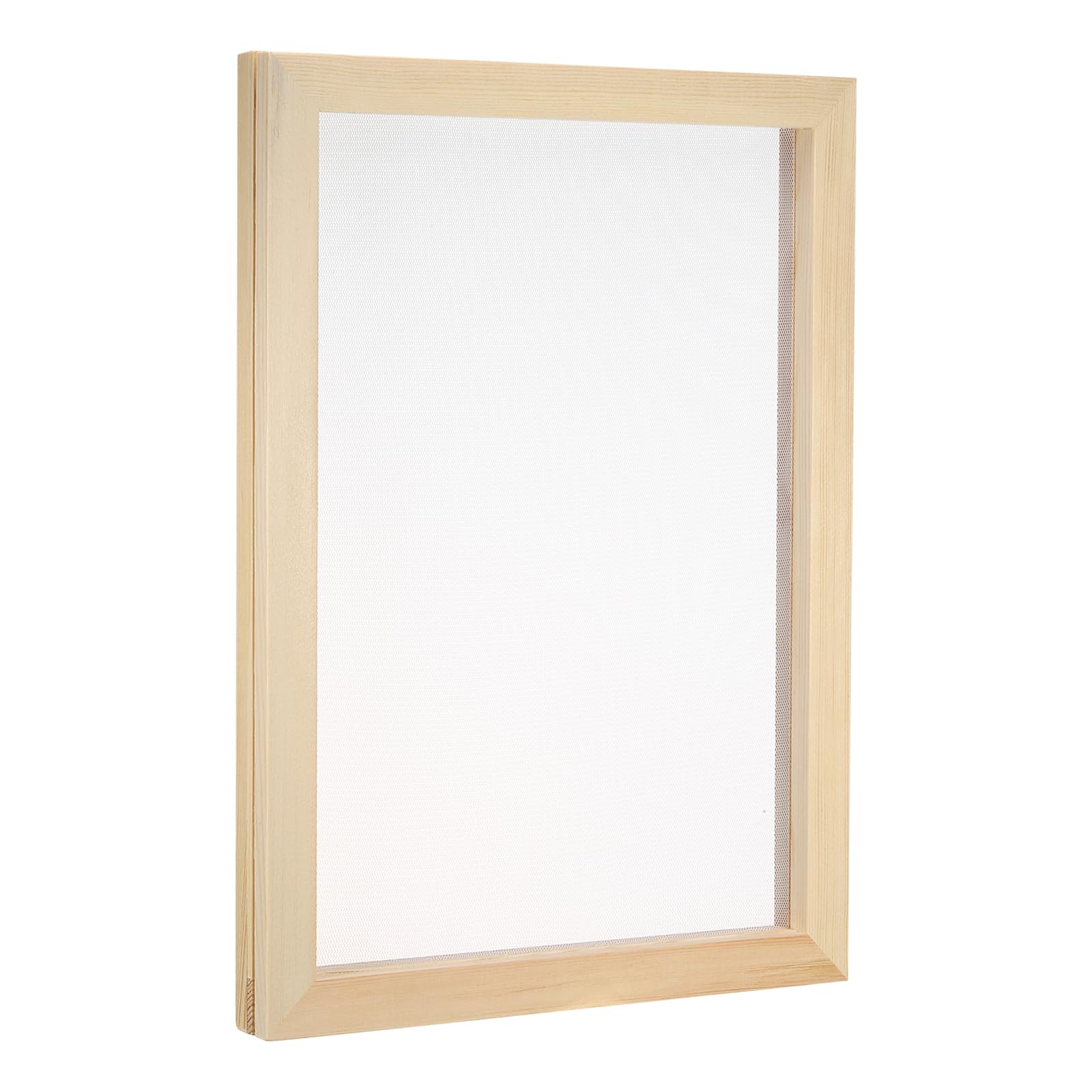 PATIKIL 13.4"x9.8" A4 Wooden Paper Making Screen, Paper Making Mold Papermaking Mould Deckle Printing Frame for DIY Paper Craft Tool Dried Flower Handcraft, Natural Color