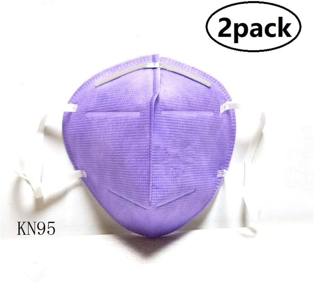 N95 Particulate Respirator Mask with Breathing Valve, Disposable Air Filter Masks against Dust, Pollution, Particle, Pollen, Smoke, Safety Face Mask for Construction (2pack)