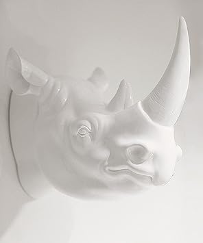 Applique Murale Animaux Trophée tête de rhinocéros applique murale contemporain animaux  Applique Murale Animaux