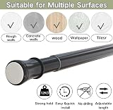 Venwemong Telescopic Spring Tension Rod 69-90 cm Black No Drilling view 3