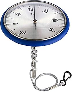 TFA Dostmann Analoges Schwimmbadthermometer, geeignet für Schwimmbad und Teich, rostfrei, bequemes Ablesen, blau