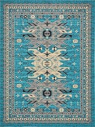 Unique Loom Taftan Collection Border Geometric