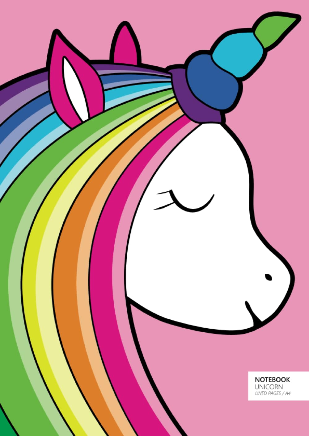 Unicorn Notebook - A4: (Pink Edition) Fun notebook 192 lined pages (A4 / 8.27x11.69 inches / 21x29.7cm)