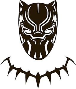 Black Panther Vinyl Sticker Decals for Car Bumper Window MacBook pro Laptop iPad iPhone (6" x 5.1", Black)