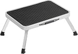SONGMICS GSL01WT Step Ladder Folding Stool Steel 150 kg 210 cm Non Slip