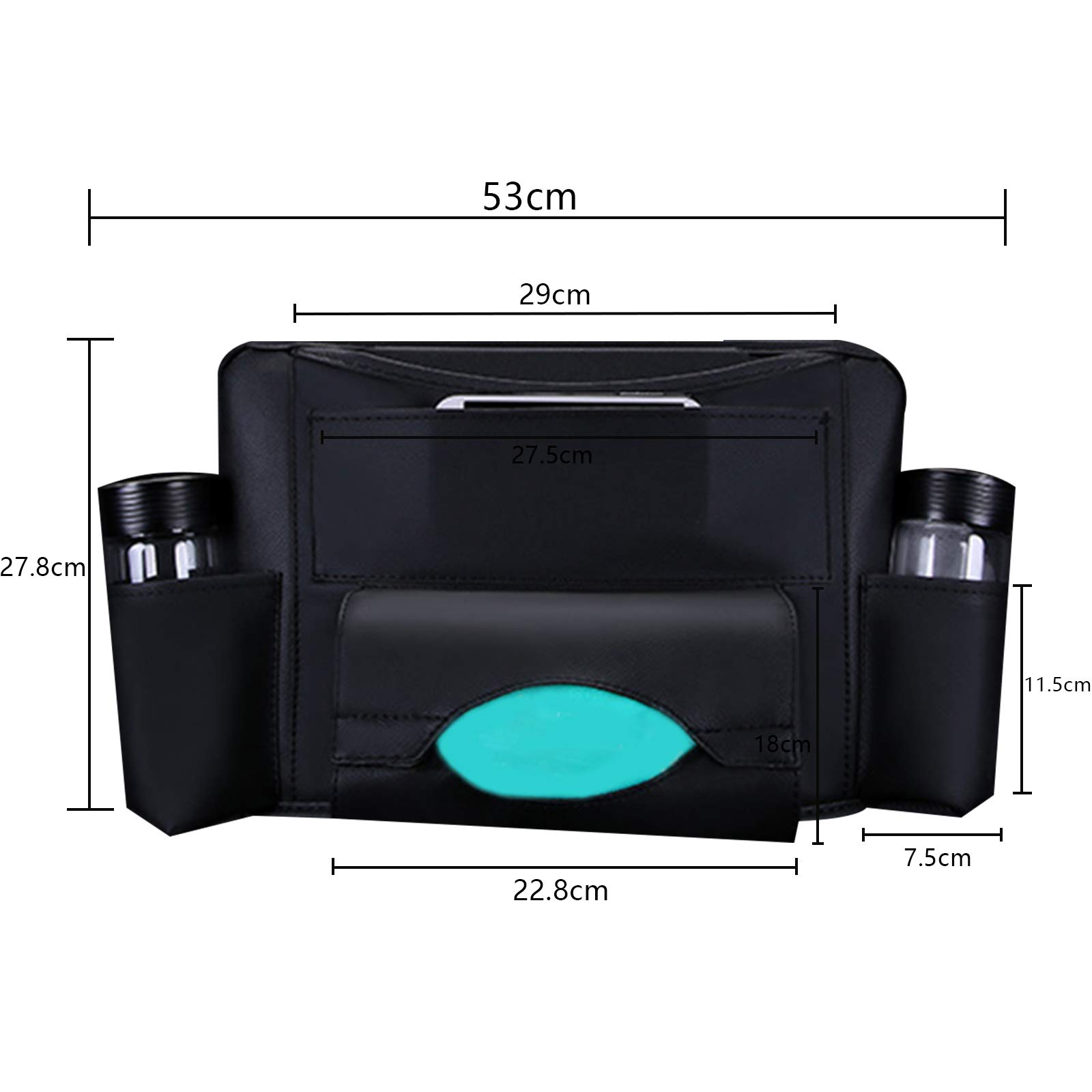 Ruesious Universal Autositz-Aufbewahrung, Netz/Organizer - Netz-Lagennetz Haken Beutel Halter für Tasche, Gepäck, Haustiere, Kinder