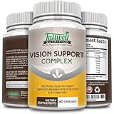 Healthy Vision Support Vitamins w/Lutein, Bilberry, Taurine, Lycopene, Quercetin, Minerals, Maximum Strength Vitamins for Eye Health, 30 Day Complete Supply