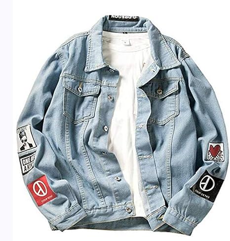 mens plus size denim jacket