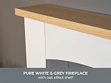 Adam Huxley Fireplace Suite White Grey Oak Black Aviemore Electric Stove 39 Inch view 3