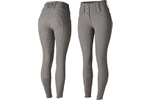 HORZE Desiree Womens Silicone Full Seat Breeches with Belt Loops