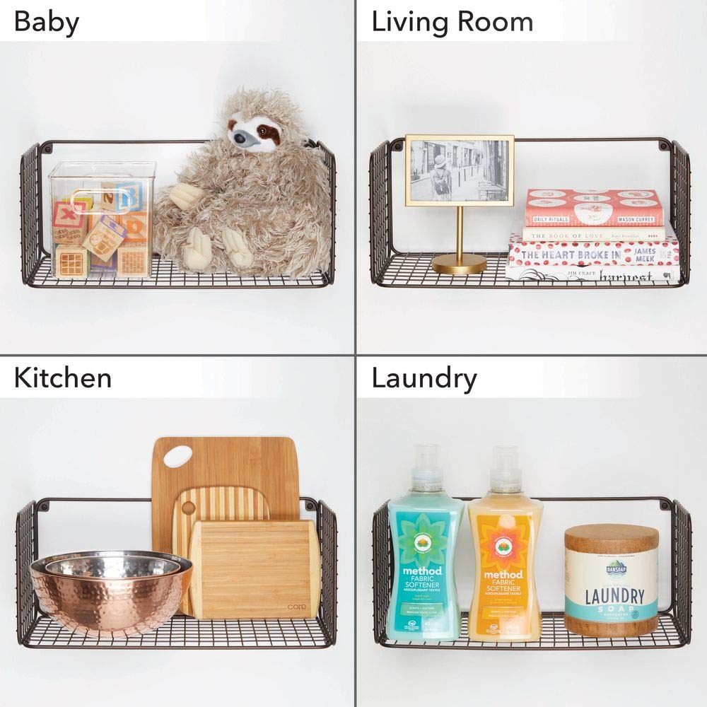 Estantes para ducha Práctica repisa de pared de alambre metálico