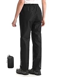 iCreek Women's Waterproof Rain Pants Packable