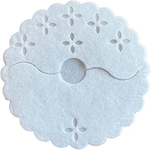 Regency Wraps RW301 Stoffbezüge für die Basis von Gläsern mit Stiel Saugfähige Einweg-Stielbandagen, Weicher, Stoff, Weiss/opulenter Garten