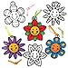 Baker Ross AC770 Smiley Flower Suncatcher - Pack of 8, Crafts for Kids, Hanging Window Ornament Kit for Children to Paint