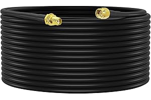 Kaunosta SMA Cable SMA Male to Female Low-Loss Coax WiFi Antenna Extension Cable 65.6FT(20M) for 3G 4G LTE WiFi Antenna SDR Equipment Booster CB Radio Wireless LAN Security Camera System