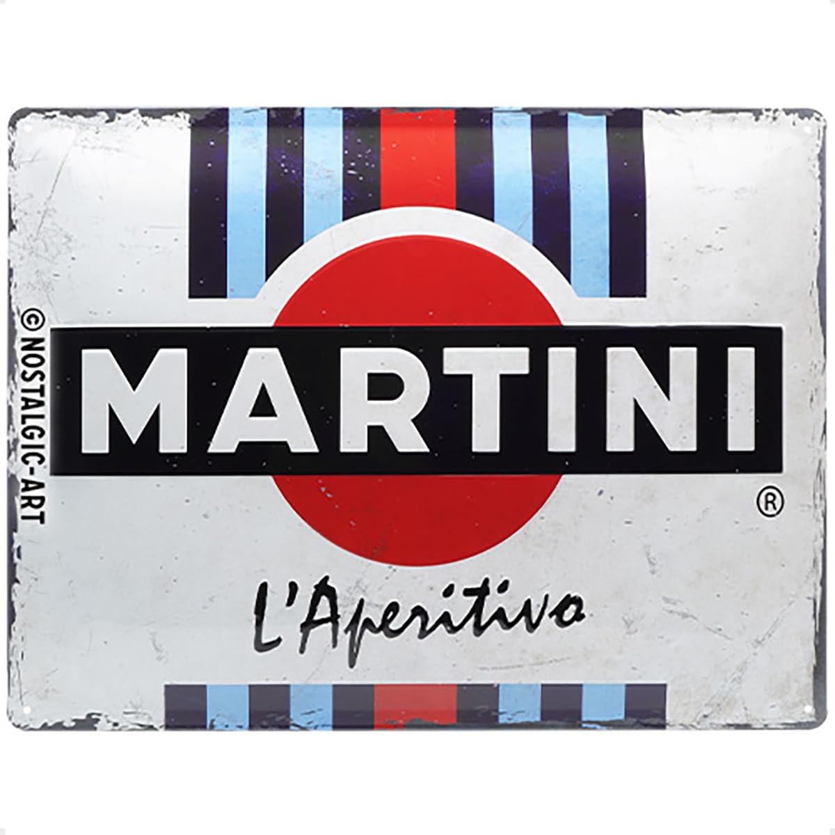 Nostalgic-Art Retro Tin Sign – Martini – L'Aperitivo – Gift idea for cocktail fans, Metal Plaque, Vintage design for wall decoration, 30 x 40 cm