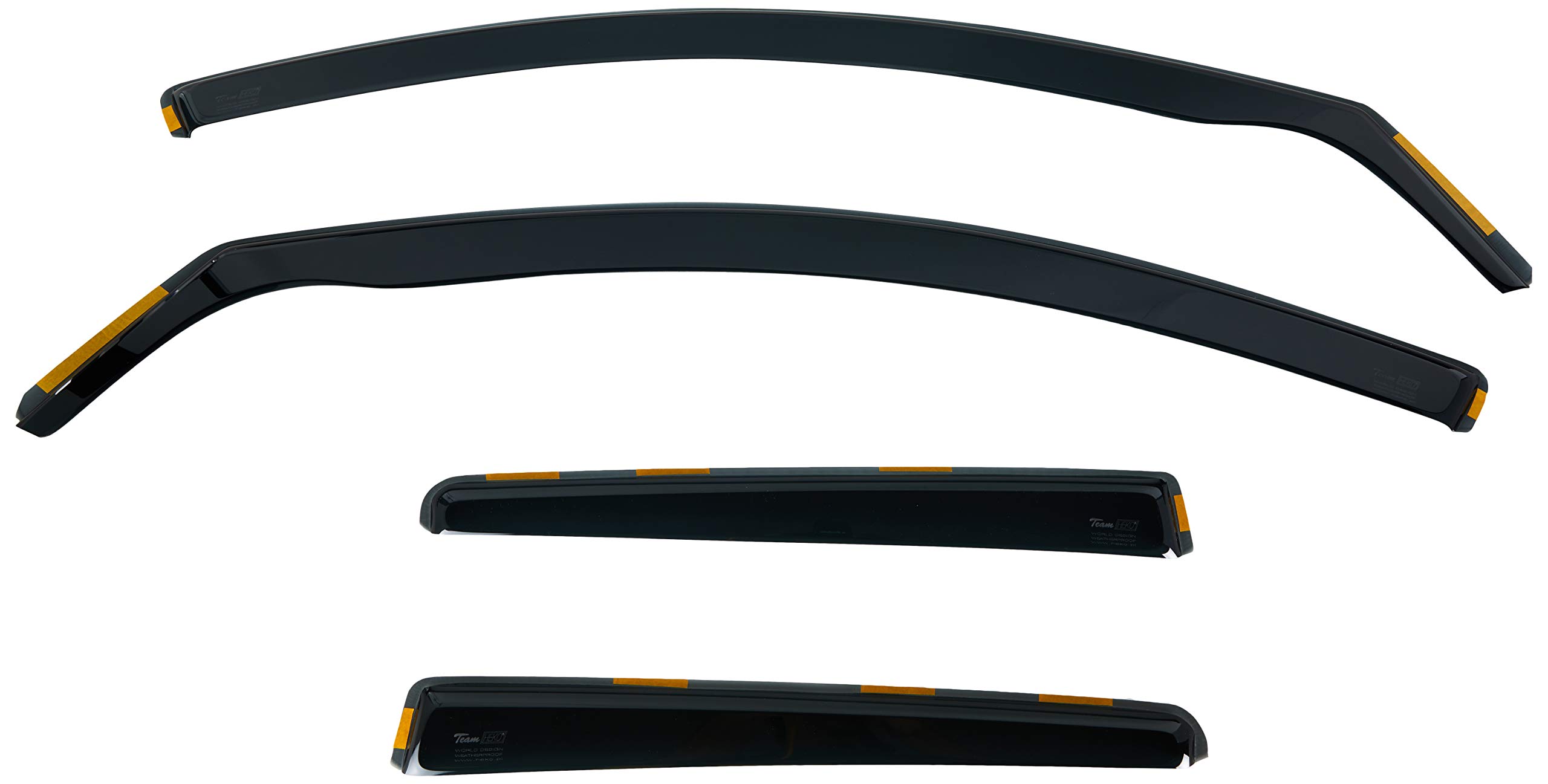 HEKO-23150 Front and Rear Wind Deflectors Fits Mazda 3 9 on 5-Door Hatchback (4 Pieces)