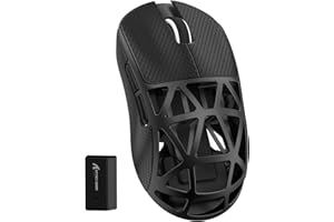 ZIYOU LANG x Attack Shark R2 Wireless Gaming Mouse, Ultra Lightweight Magnesium Alloy, PAW3950 42000 DPI Optical Sensor, 8KHz Polling Rate, BT/2.4G/Wired Programmable Mice with Grips Sticker (Black)