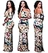 Bodycon Maxi Dress for Women Vintage Ruffle Plain Off Shoulder Floral Print 2XL