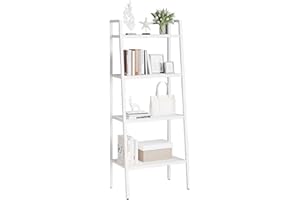 Small Bookshelf, 4-Tier Small Shelves 17 inch, Narrow Shelf Tablette, Shelving Unit, Bathroom Corner Shelf, Display Cabinet, 
