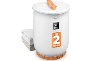 SereneLife Towel Warmer, 20L Capacity Hot Towel and Blanket Warmer with Digital Display, Adjustable Heating Time (20-90 min), Holds 2 Large Towels, Fragrant Disc Holder, 13” x 13” x 19” - inches